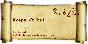 Kreps Ábel névjegykártya