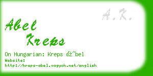 abel kreps business card